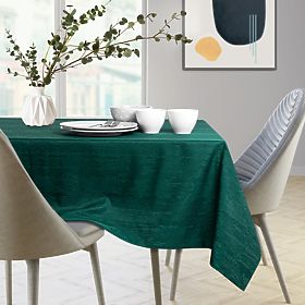 VESTA asztalterítő palackzöld színben, modern dombornyomott mintával 30x140 ameliahome